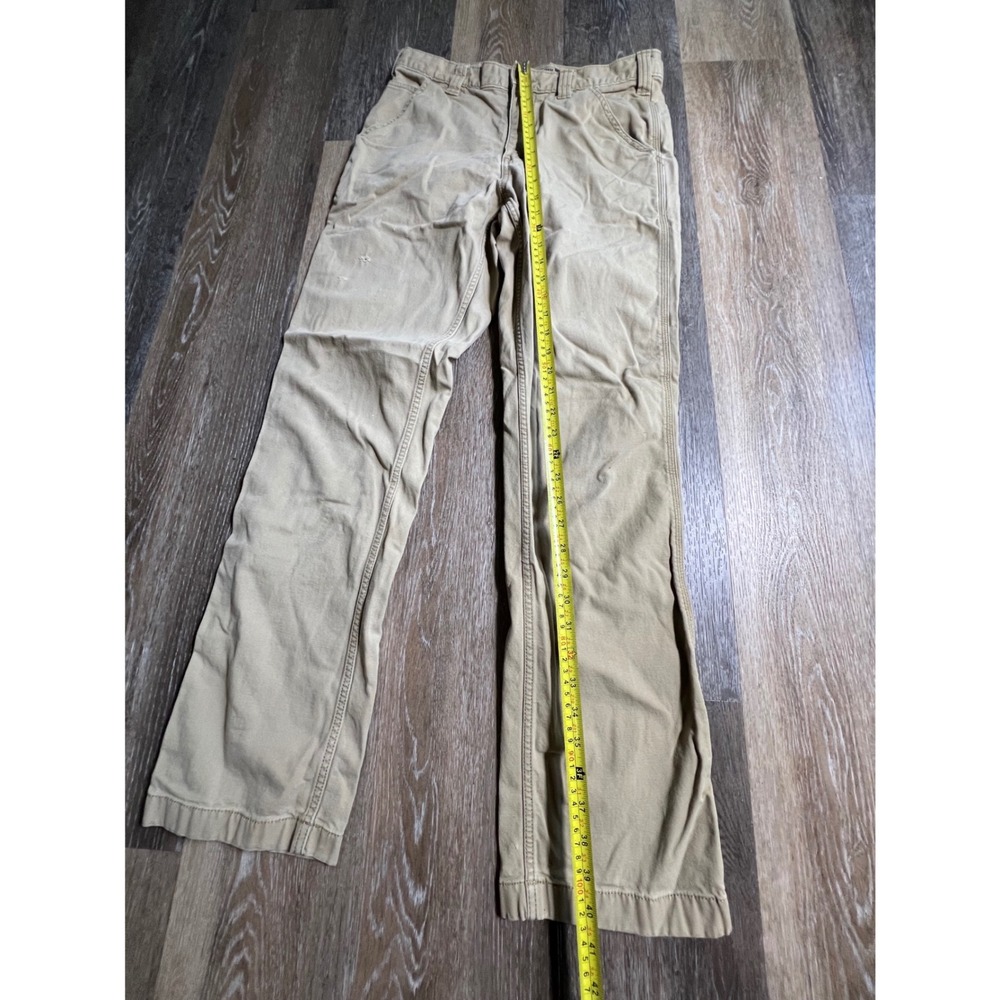 Carhartt Relaxed Fit Pants Mens 32x34 Tan Canvas Rugged Workwear Utility - Picture 6 of 8